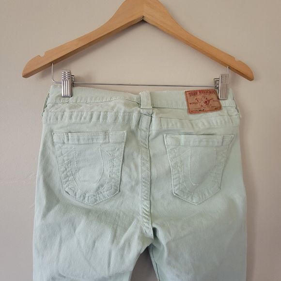 True Religion Jean Halle‎ Super Skinny  Mint Green - Picture 9 of 11